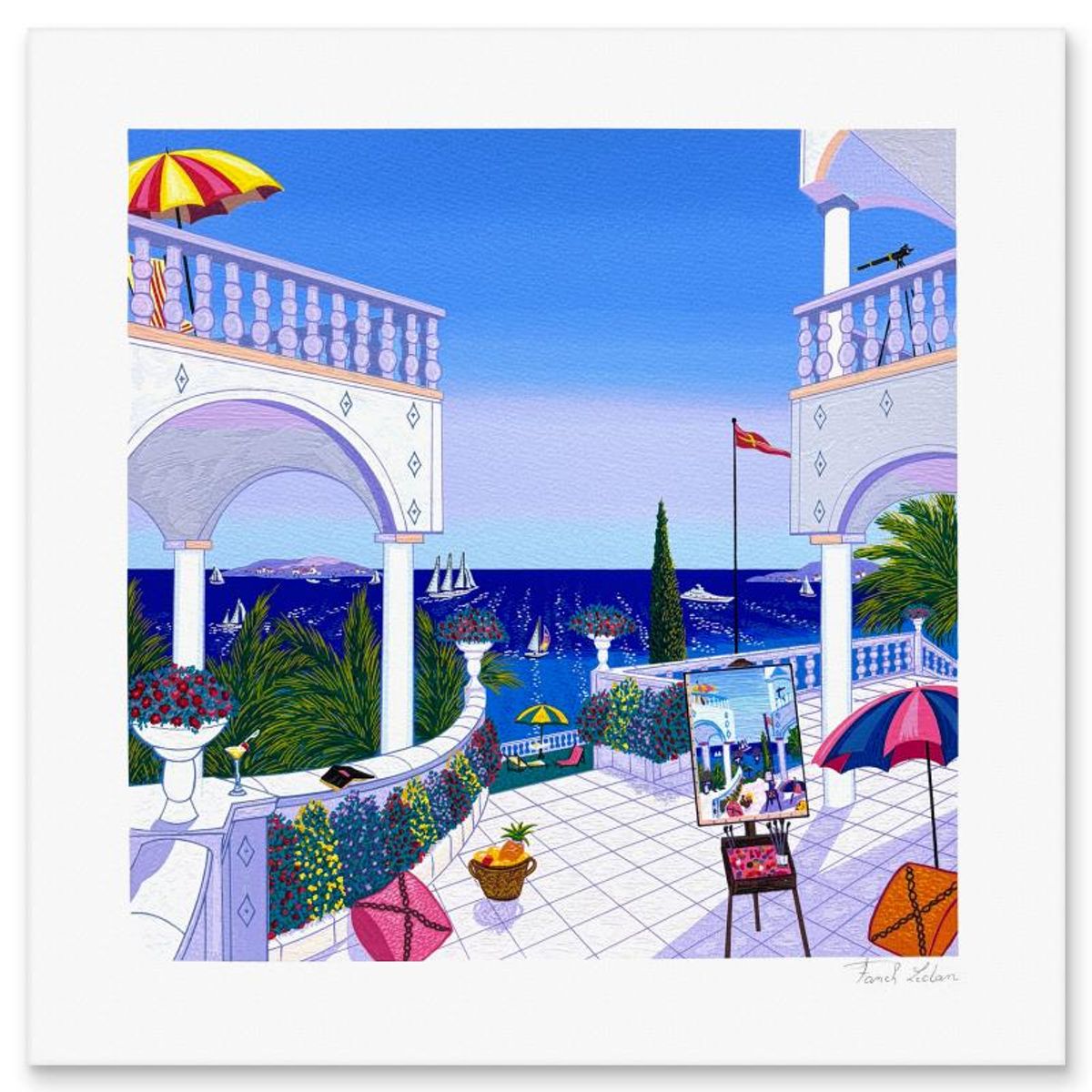 Fanch Ledan, "Unfinished Masterpiece" Limited Edition Serigraph, Numbered and Hand Signed with Letter of Authenticity.