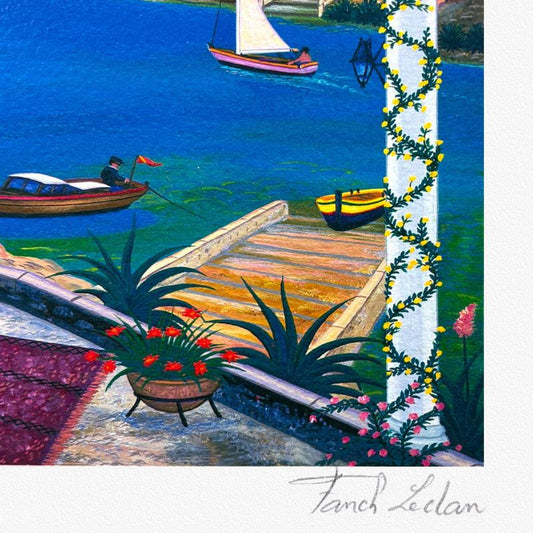 Fanch Ledan, "Calanques de Marseille" Limited Edition Serigraph, AP Numbered and Hand Signed with Letter of Authenticity.