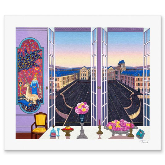 Fanch Ledan, "Le Chateau Versailles" Limited Edition Serigraph, AP Numbered and Hand Signed with Letter of Authenticity.