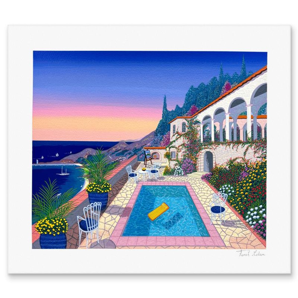 Fanch Ledan, "A View from the Studio" Limited Edition Serigraph, AP Numbered and Hand Signed with Letter of Authenticity.
