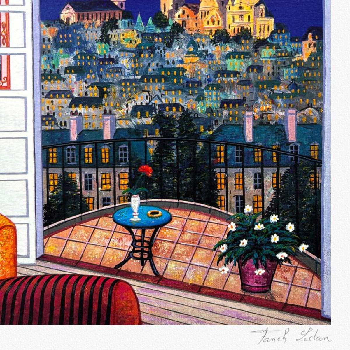 Fanch Ledan, "Interior Magritte" Limited Edition Serigraph, AP Numbered and Hand Signed with Letter of Authenticity.