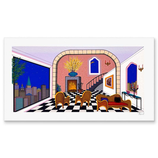 Fanch Ledan, "Overlooking Chicago" Limited Edition Serigraph, EA Numbered and Hand Signed with Letter of Authenticity.
