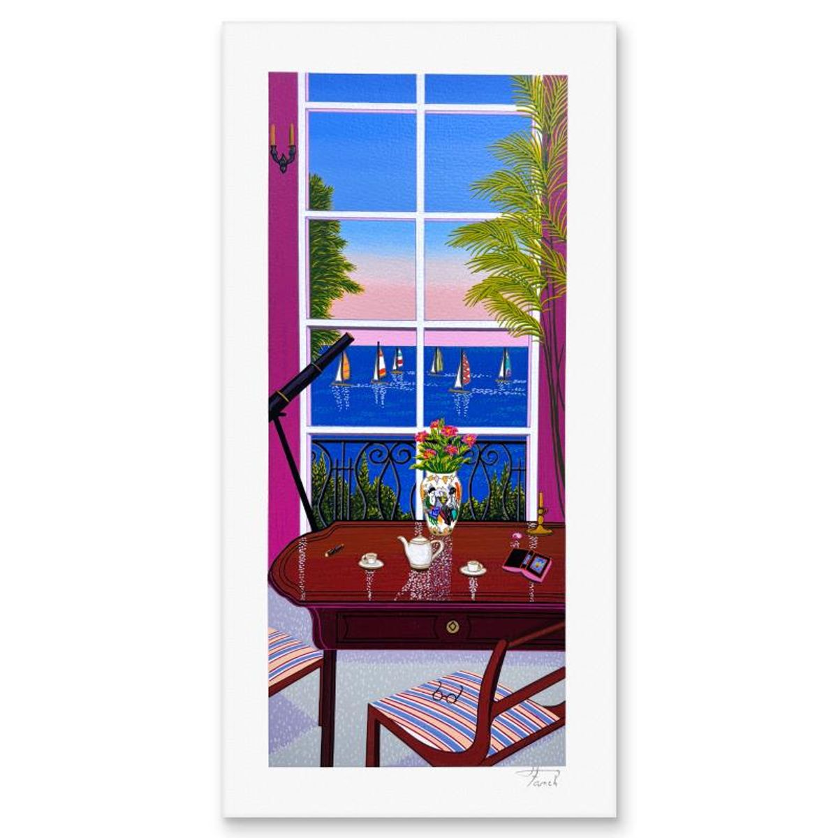 Fanch Ledan, "La Longueur" Limited Edition Serigraph, AP Numbered and Hand Signed with Letter of Authenticity.