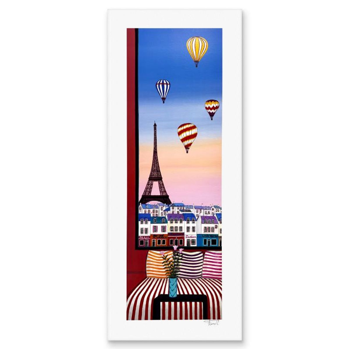 Fanch Ledan, "Paris Shopping" Limited Edition Serigraph, AP Numbered and Hand Signed with Letter of Authenticity.
