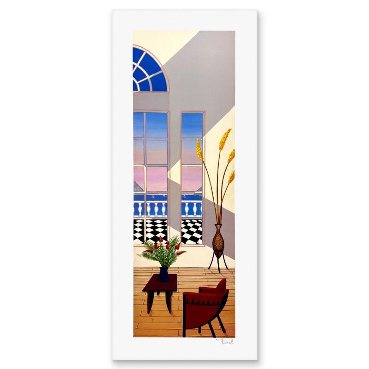 Fanch Ledan, "Above Catalina" Limited Edition Serigraph, EA Numbered and Hand Signed with Letter of Authenticity.