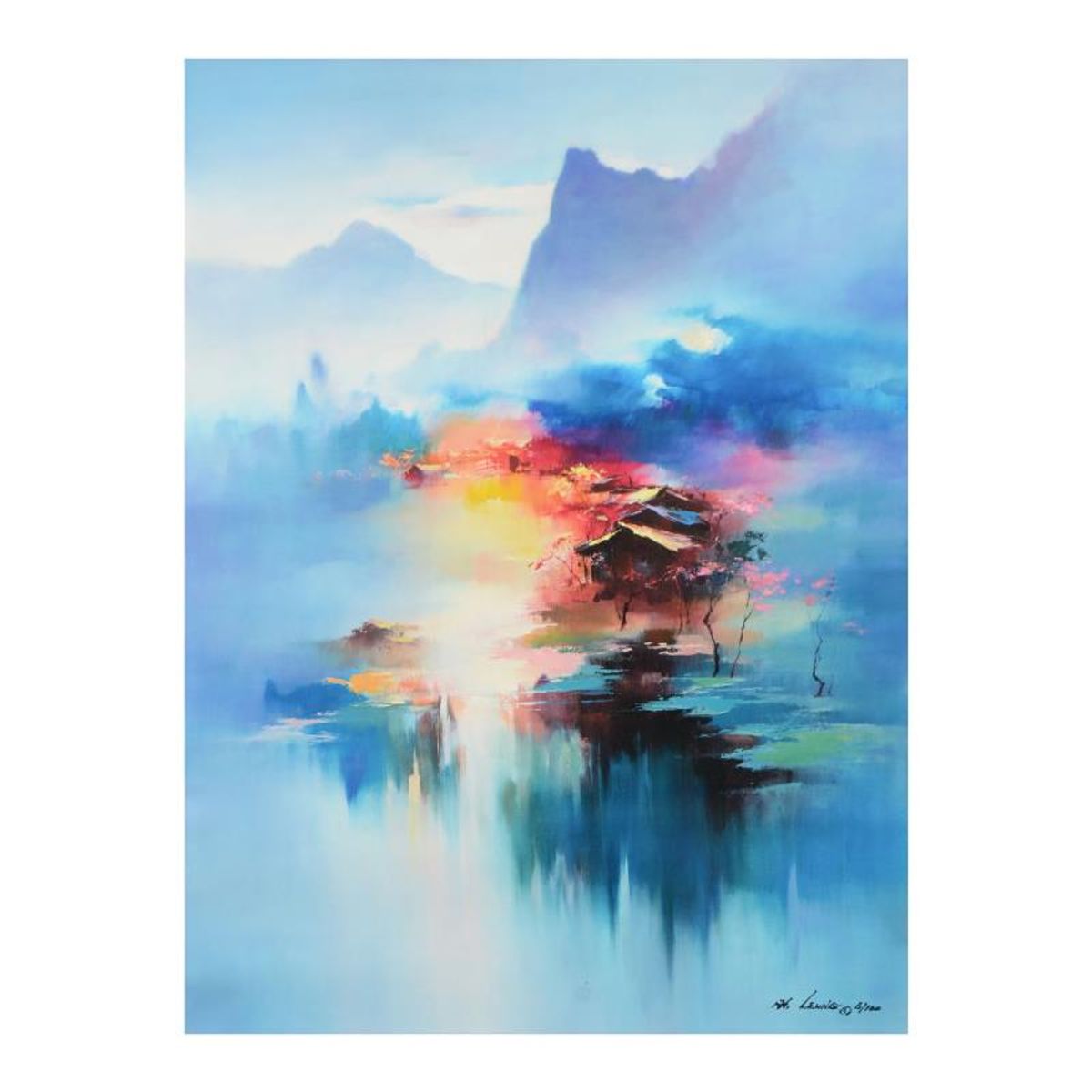 H. Leung, "Twilight Mist II" Limited Edition on Canvas, Numbered and Hand Signed with Letter of Authenticity.