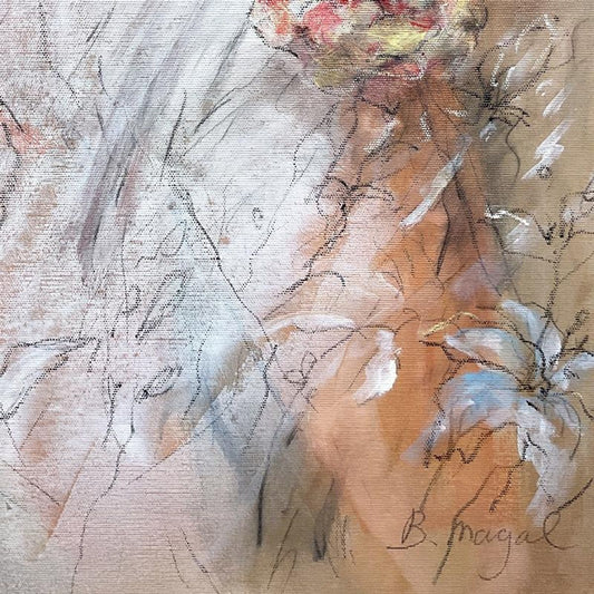 Batia Magal, Original Acrylic Painting on Canvas, Hand Signed with Letter of Authenticity.