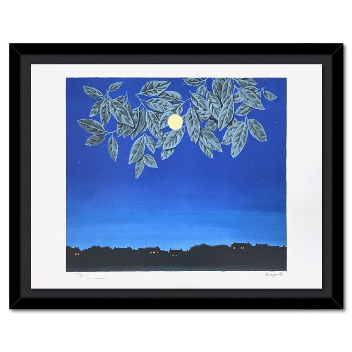 Rene Magritte 1898-1967 (After), "La Page Blanche (The White Page)" Framed Limited Edition Lithograph, Estate Signed and Numbered 122/275 with Certificate of Authenticity.