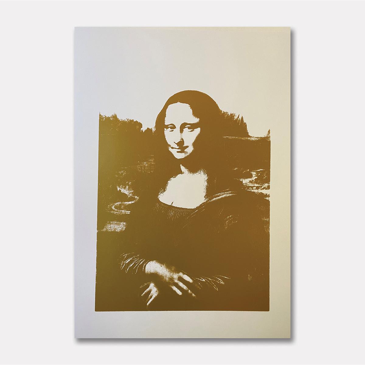 After Andy Warhol- SIlkscreen on Museum Board "Mona Lisa #1"