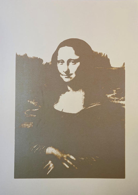 After Andy Warhol- SIlkscreen on Vellum Paper "Mona Lisa #3"