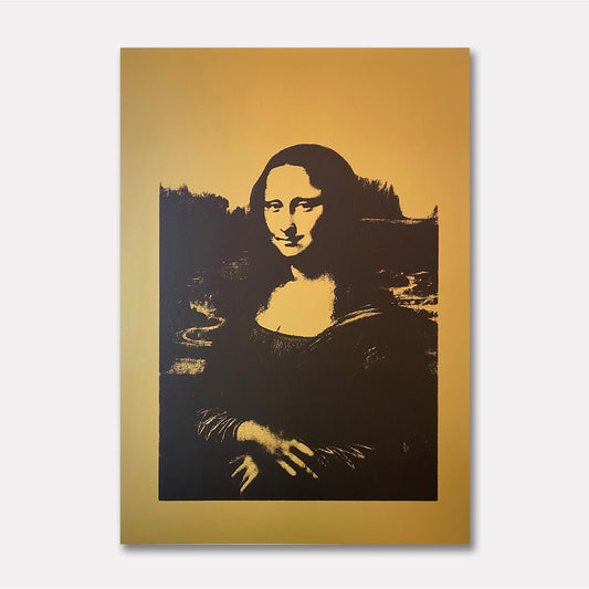 After Andy Warhol- SIlkscreen on Museum Board "Mona Lisa #4"