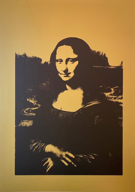 After Andy Warhol- SIlkscreen on Museum Board "Mona Lisa #4"