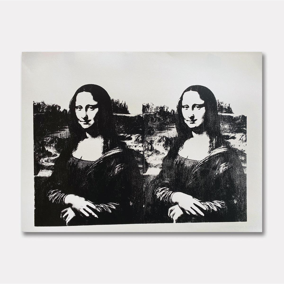After Andy Warhol- SIlkscreen on Vellum Paper "Mona Lisa #5"