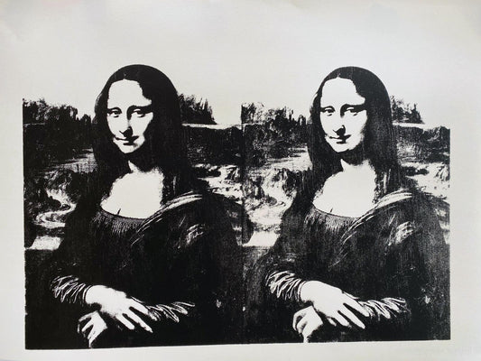 After Andy Warhol- SIlkscreen on Vellum Paper "Mona Lisa #5"