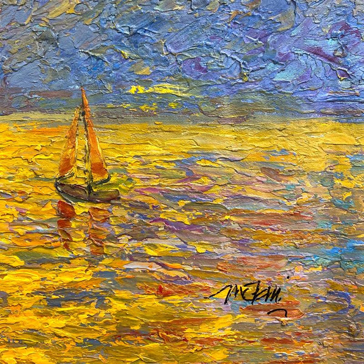Mani, Original Acrylic Painting on Canvas, Hand Signed with Letter of Authenticity.