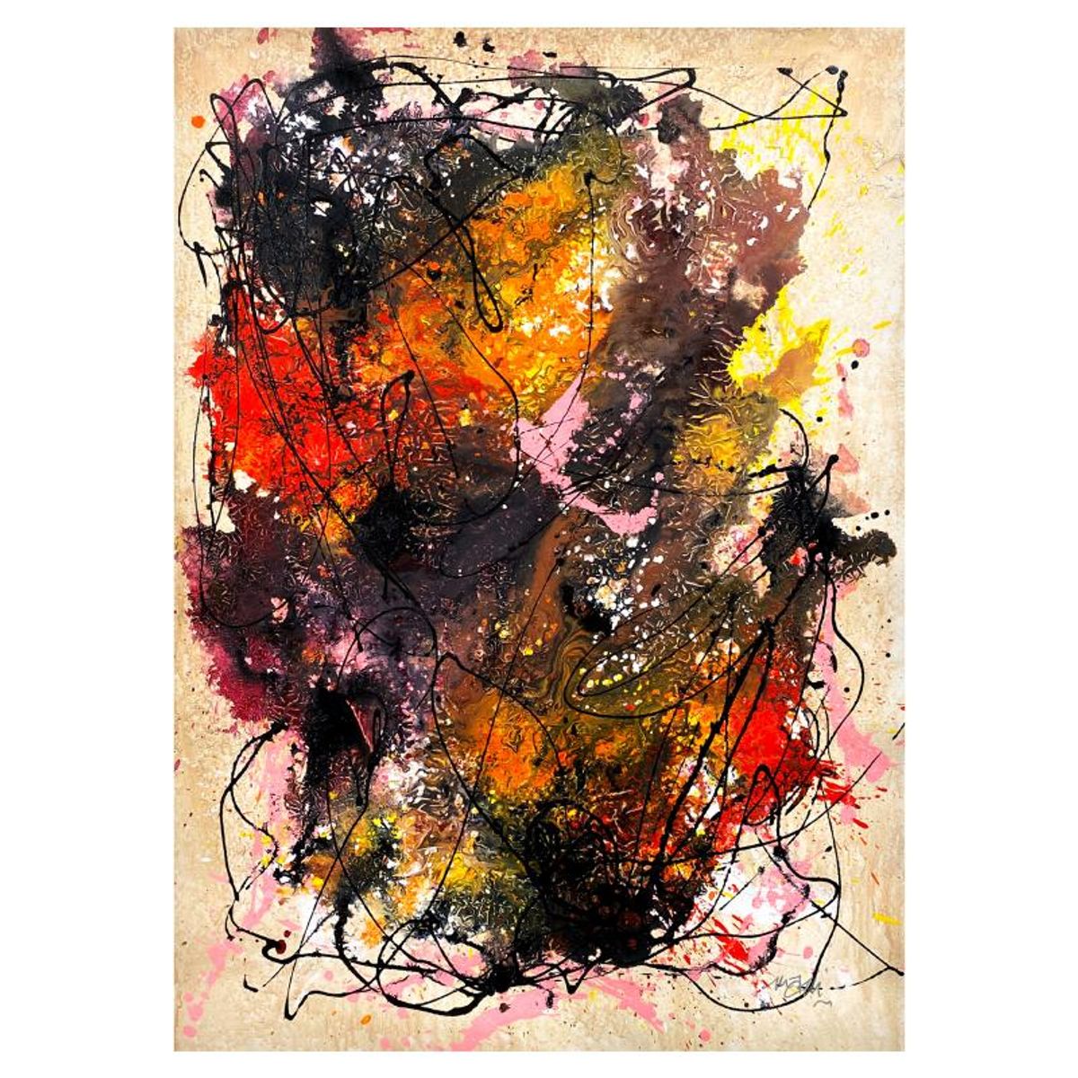 Mani, Original Acrylic Painting on Canvas, Hand Signed with Letter of Authenticity.