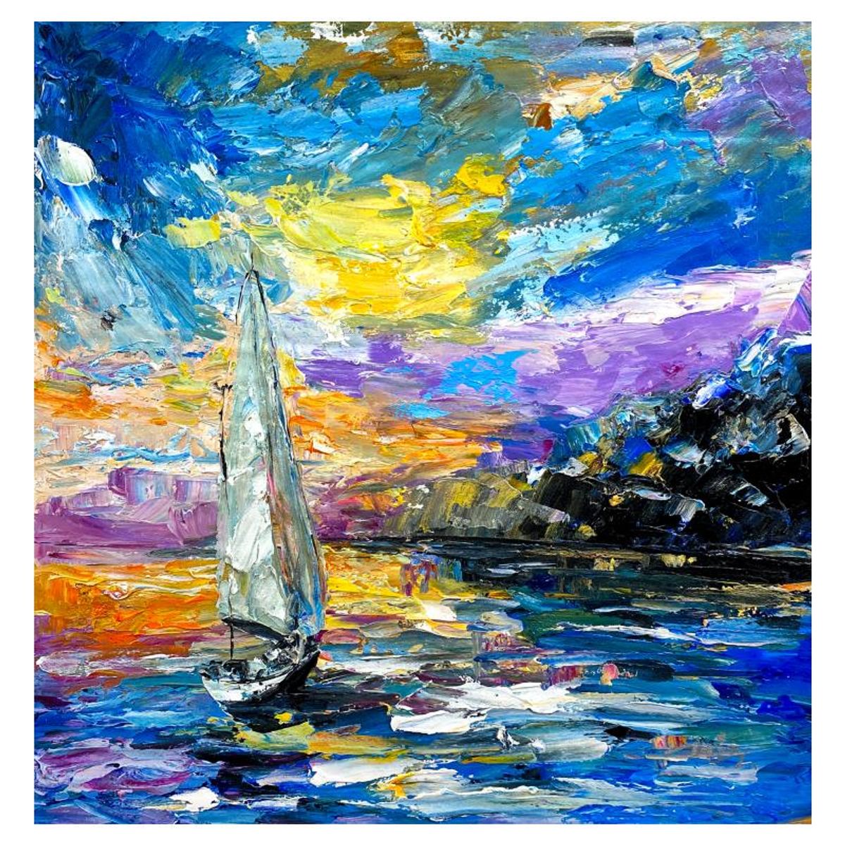 Mani, Original Acrylic Painting on Canvas, Hand Signed with Letter of Authenticity.