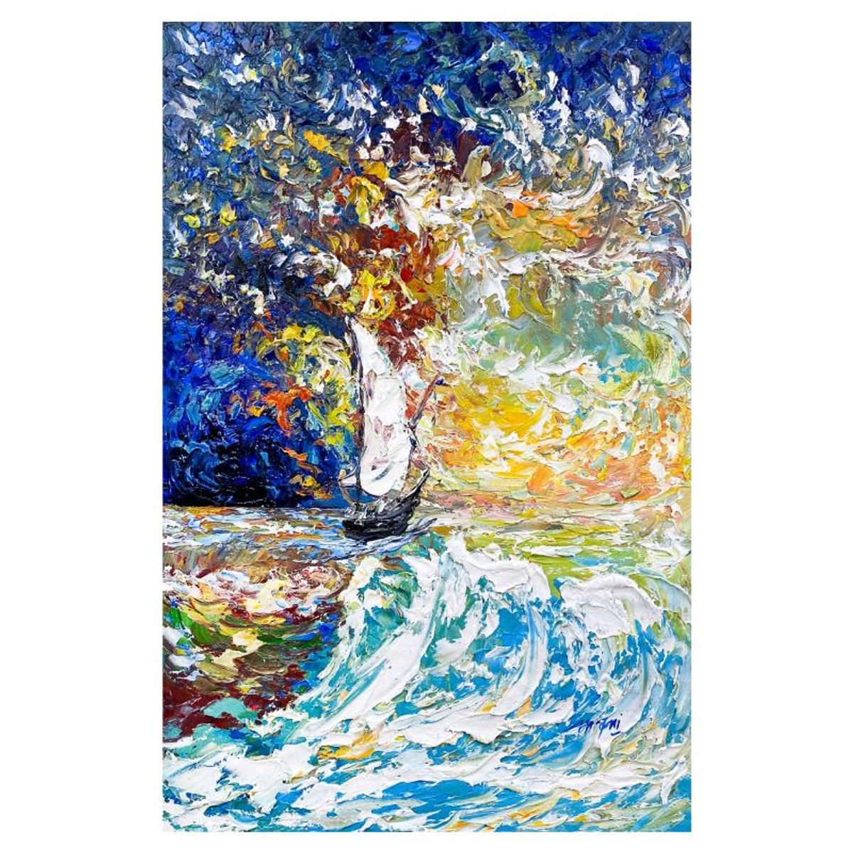 Mani, Original Acrylic Painting on Canvas, Hand Signed with Letter of Authenticity.