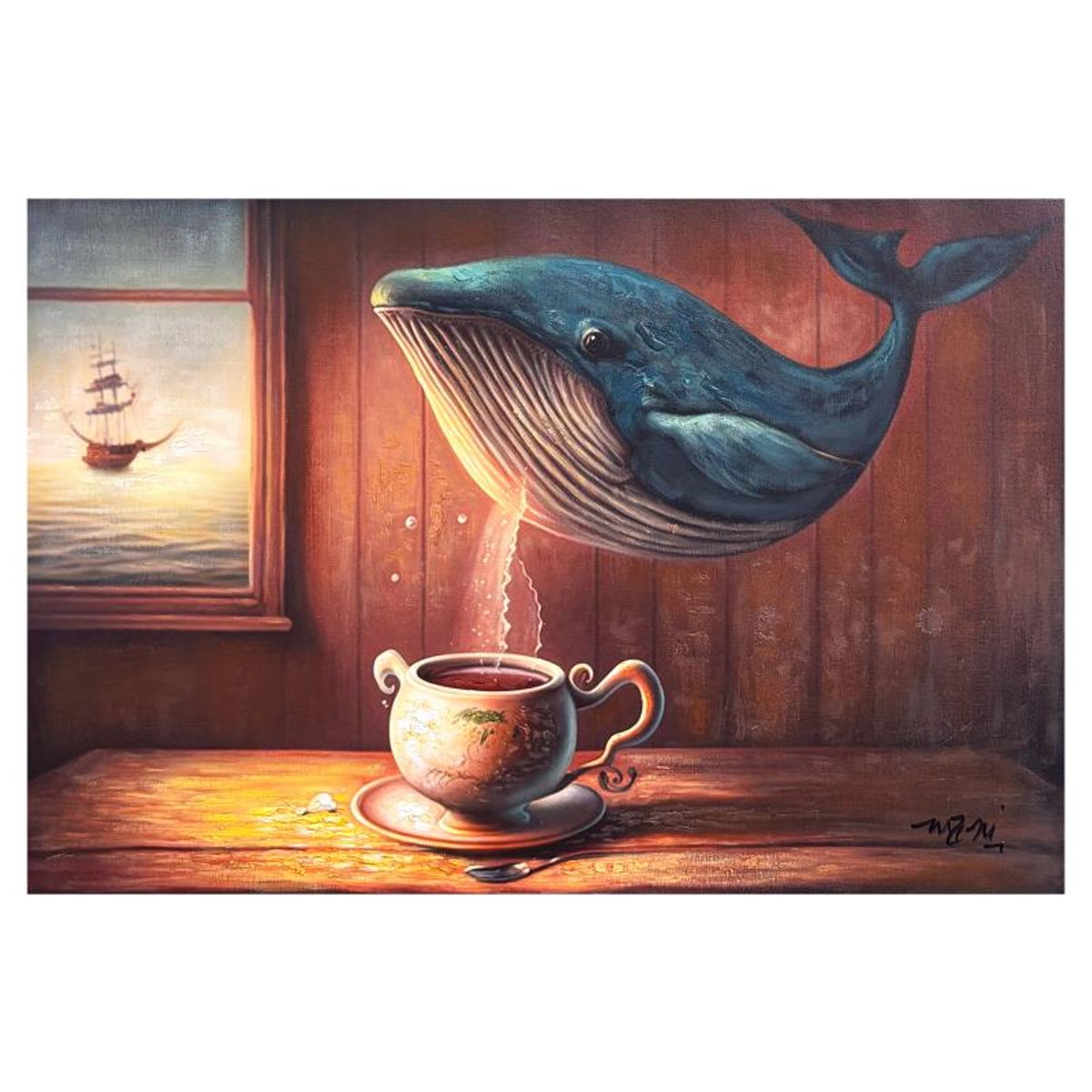 Mani, Hand Signed Original Acrylic Painting on Canvas with Letter of Authenticity.