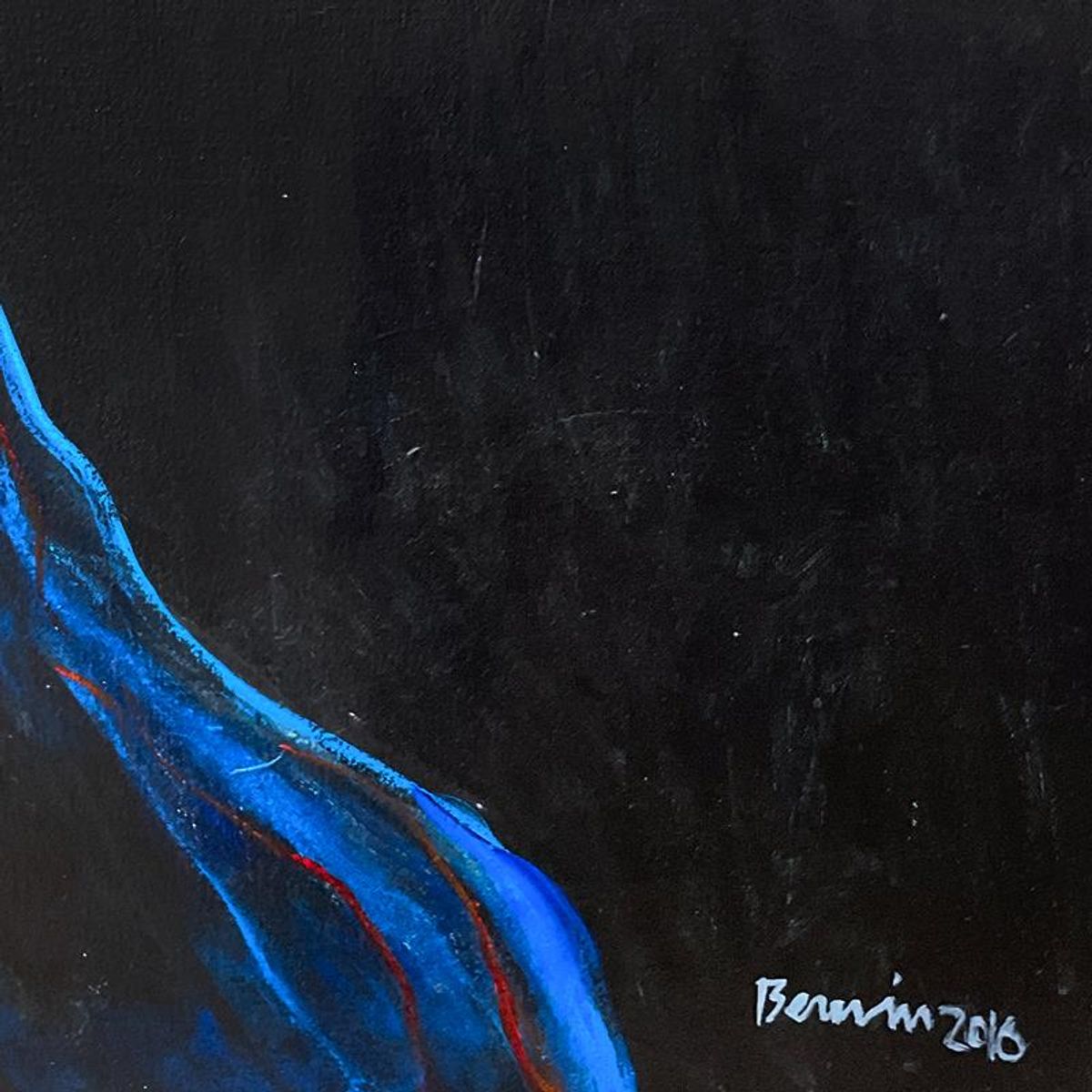 Milton Berwin (1925-2023), Original Painting on Canvas (52" x 66"), Hand Signed with Letter of Authenticity.