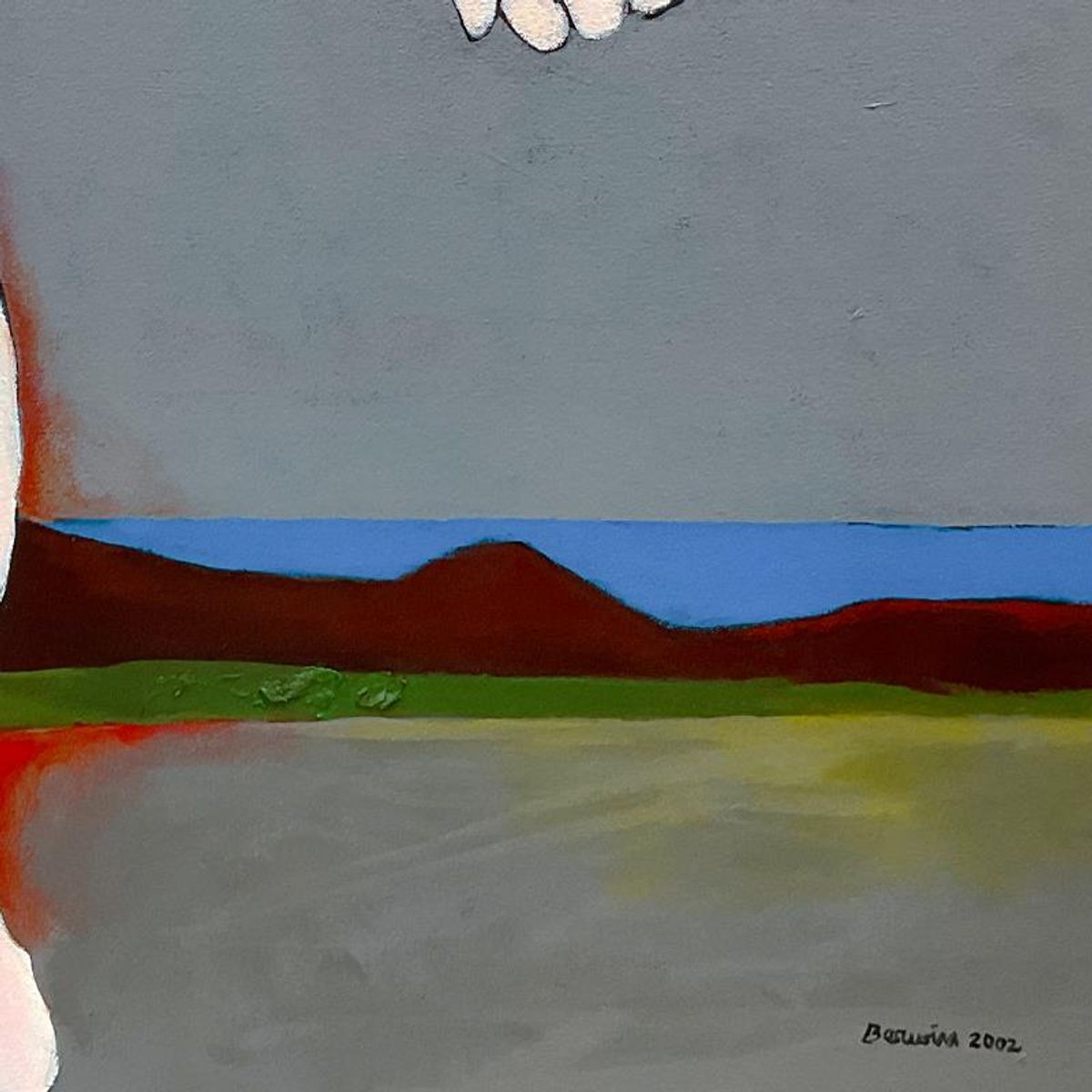 Milton Berwin (1925-2023), Original Painting on Canvas (66" x 52"), Hand Signed with Letter of Authenticity.