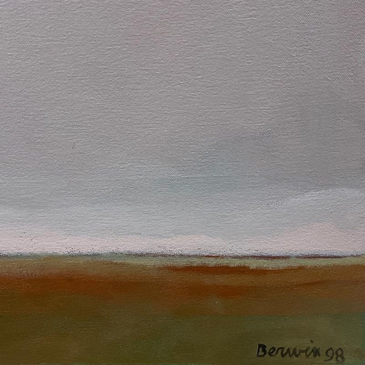 Milton Berwin (1925-2023), Original Painting on Canvas (66" x 52"), Dated 1998 and Hand Signed with Letter of Authenticity.