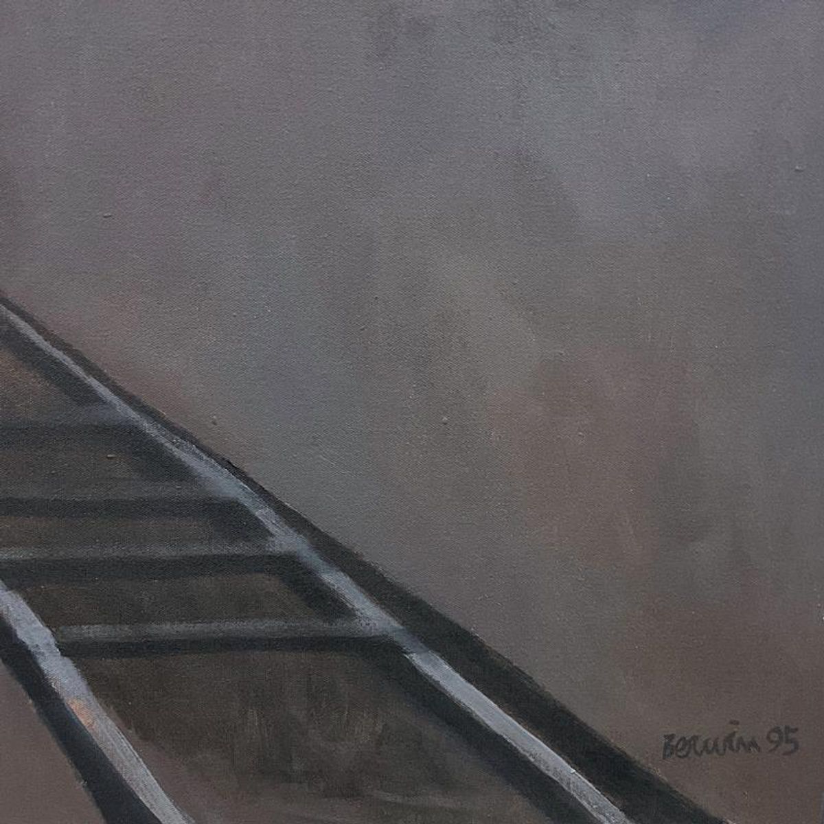Milton Berwin (1925-2023), Original Painting on Canvas (62" x 48"), Dated 1995 and Hand Signed with Letter of Authenticity.