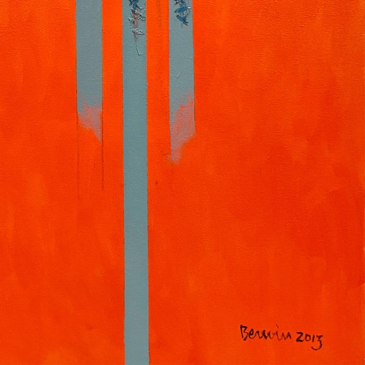 Milton Berwin (1925-2023), Original Painting on Canvas (48" x 60"), Hand Signed with Letter of Authenticity.