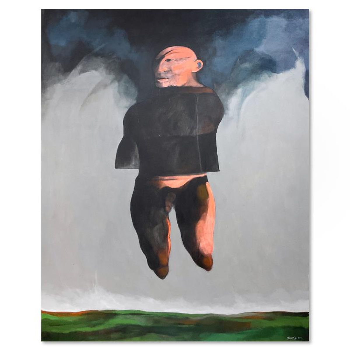 Milton Berwin (1925-2023), Original Painting on Canvas (60" x 48"), Dated 1994 and Hand Signed with Letter of Authenticity.