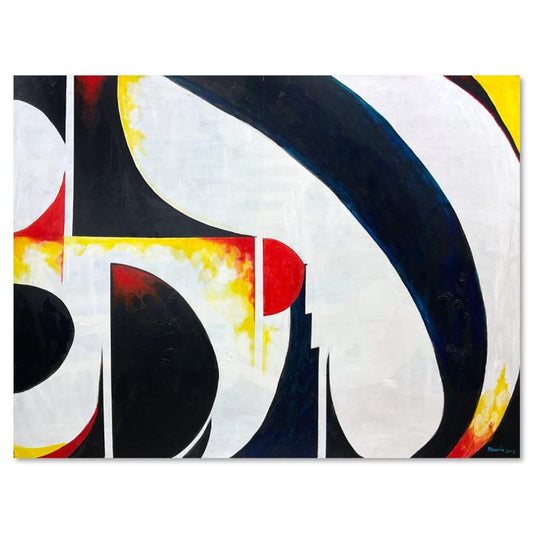 Milton Berwin (1925-2023), Original Painting on Canvas (45" x 60"), Hand Signed with Letter of Authenticity.