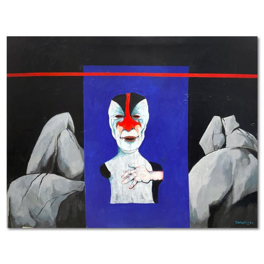 Milton Berwin (1925-2023), Original Painting on Canvas (45" x 60"), Hand Signed with Letter of Authenticity.