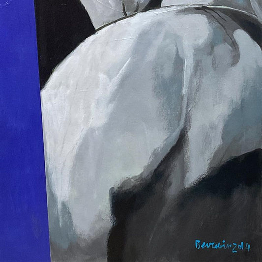 Milton Berwin (1925-2023), Original Painting on Canvas (45" x 60"), Hand Signed with Letter of Authenticity.