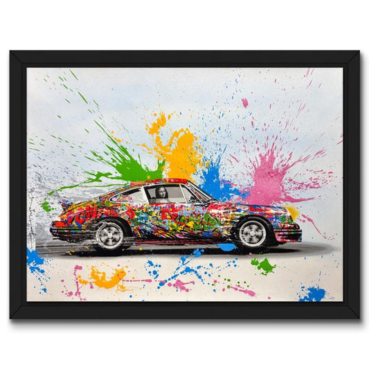 Mr Brainwash, "Maximum Velocity" Framed Unique (UNQ) Mixed Media, Hand Signed with Certificate of Authenticity.