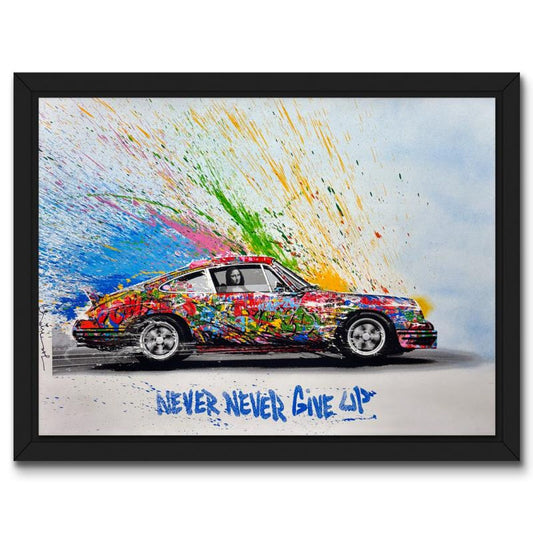 Mr Brainwash, "Maximum Velocity" Framed Unique (UNQ) Mixed Media, Hand Signed with Certificate of Authenticity.