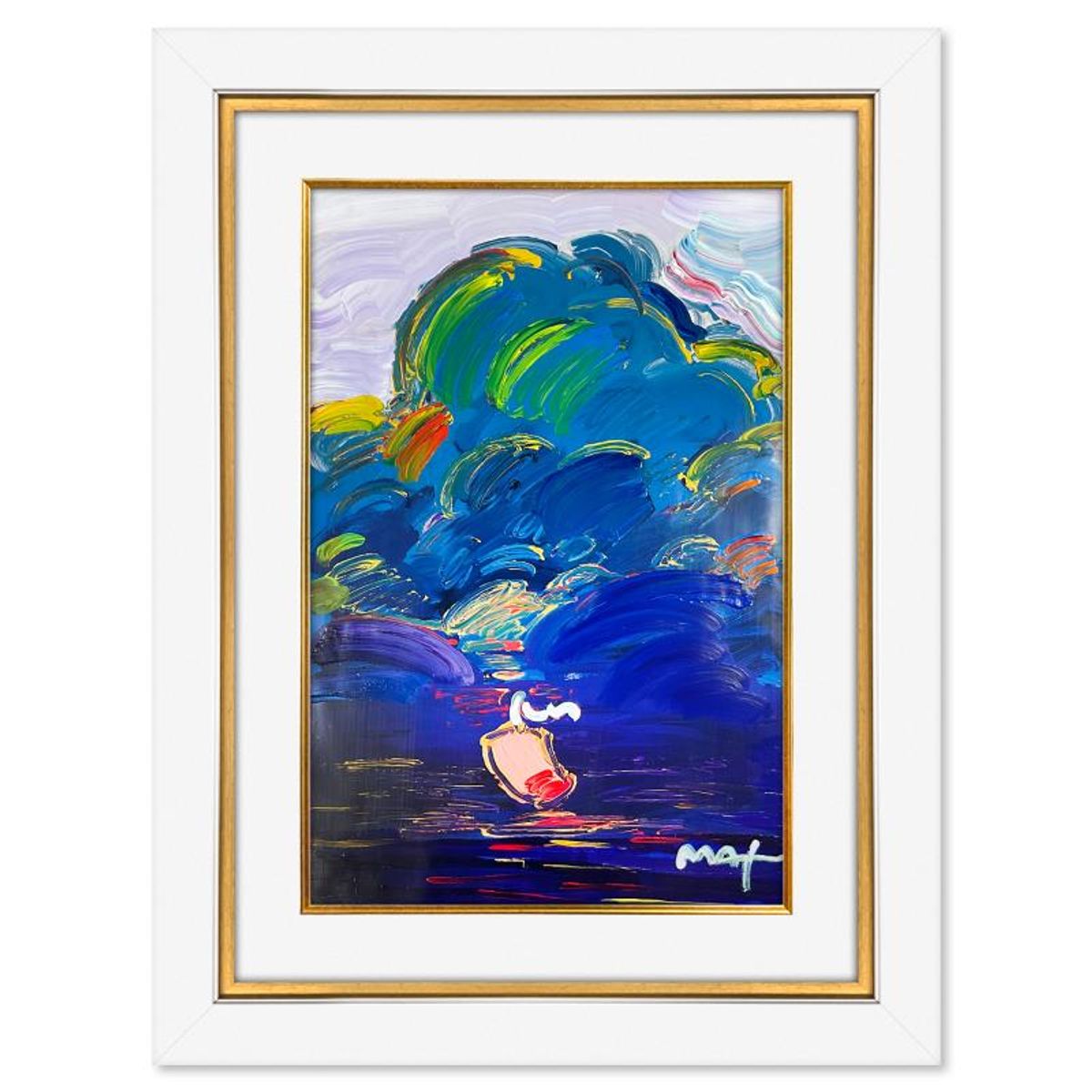 Peter Max, "Summer Storm" Framed One-of-a-Kind Acrylic Mixed Media (48.5" x 36.5"), Hand Signed with Registration Number Certifying Authenticity