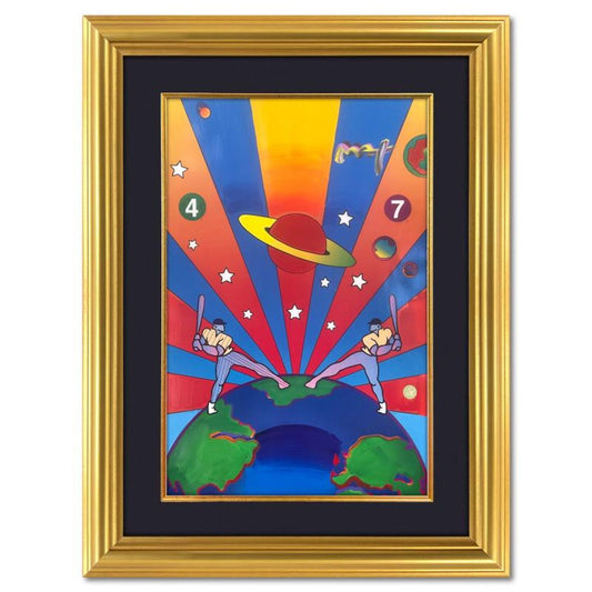 Peter Max, "World Series 2000" Framed One-of-a-Kind Acrylic Mixed Media (48.5" x 36.5"), Hand Signed with Registration Number Certifying Authenticity