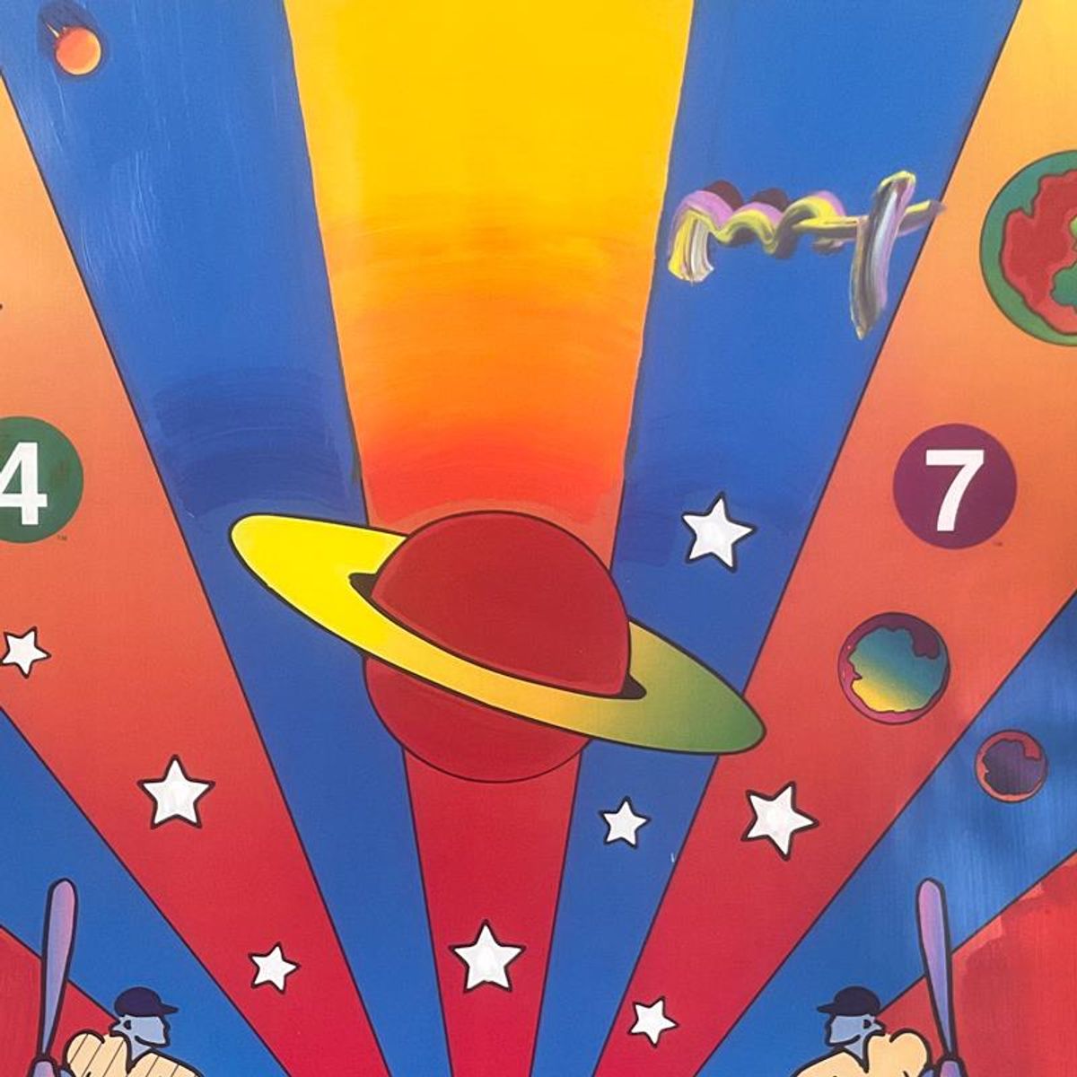 Peter Max, "World Series 2000" Framed One-of-a-Kind Acrylic Mixed Media (48.5" x 36.5"), Hand Signed with Registration Number Certifying Authenticity