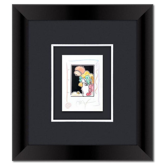 Peter Max, Framed One-of-a-Kind Mixed Media, Hand Signed with Registration Number Certifying Authenticity