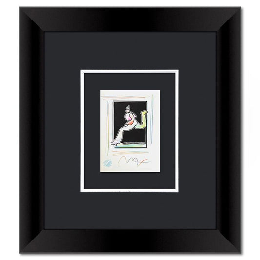 Peter Max, Framed One-of-a-Kind Mixed Media, Hand Signed with Registration Number Certifying Authenticity.