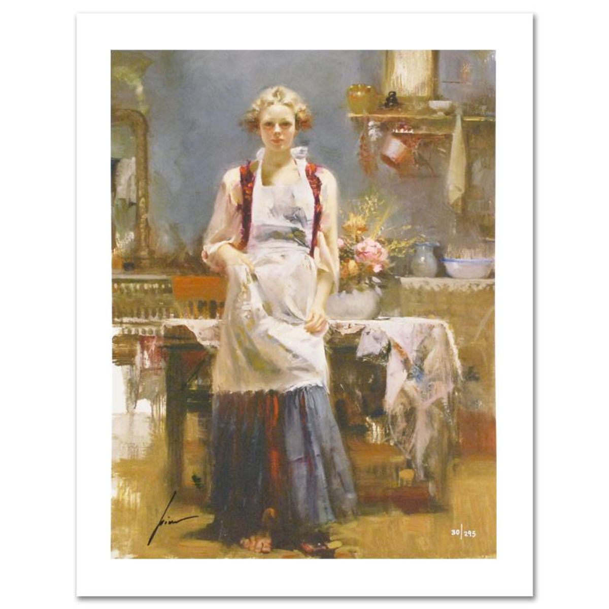 Pino (1939-2010), "Warm Memories" Limited Edition Giclee. Numbered and Hand Signed; Certificate of Authenticity.