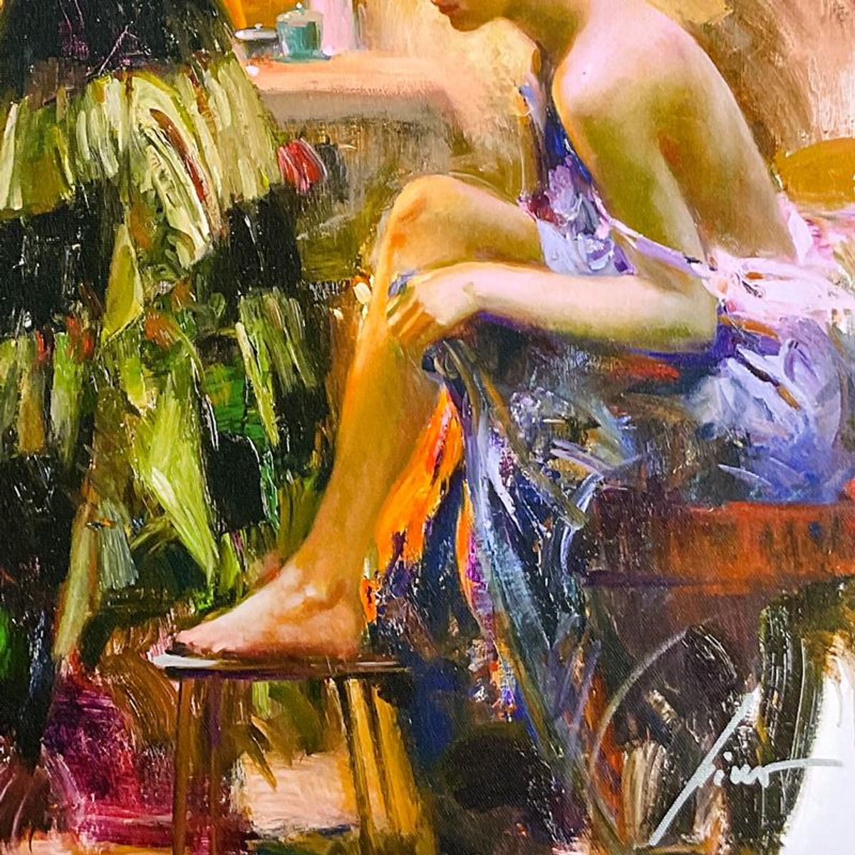 Pino (1939-2010), "Almost Ready" Limited Edition on Canvas, Numbered and Hand Signed with Certificate of Authenticity.