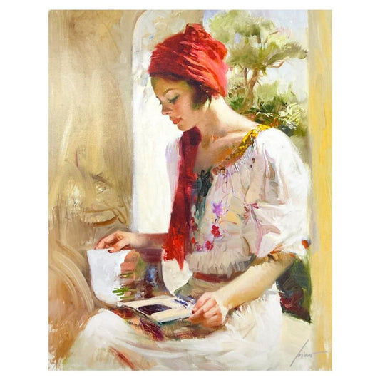 Pino (1939-2010), "Divine" Limited Edition on Canvas, Numbered and Hand Signed with Certificate of Authenticity.
