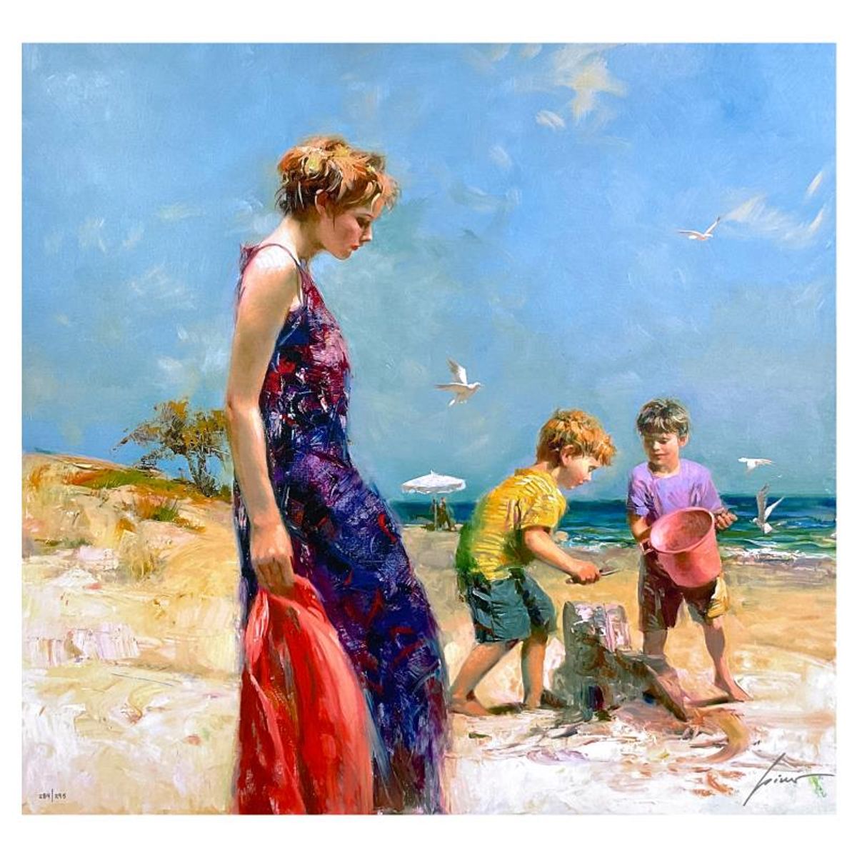 Pino (1939-2010), "Good Ole Days" Limited Edition on Canvas, Numbered 284/295 and Hand Signed with Certificate of Authenticity.