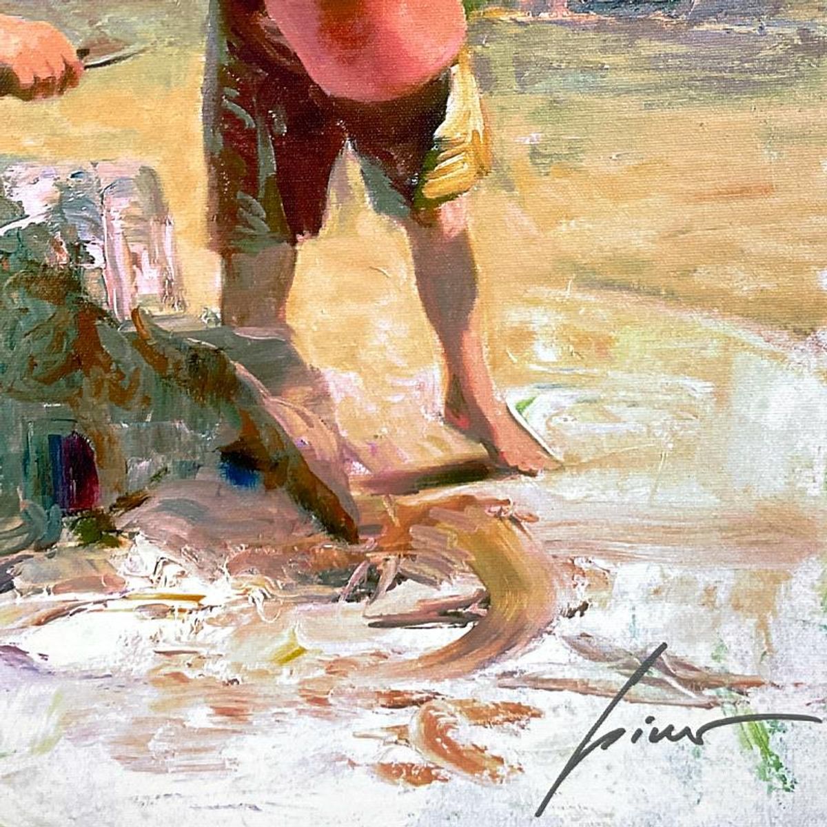 Pino (1939-2010), "Good Ole Days" Limited Edition on Canvas, Numbered 284/295 and Hand Signed with Certificate of Authenticity.
