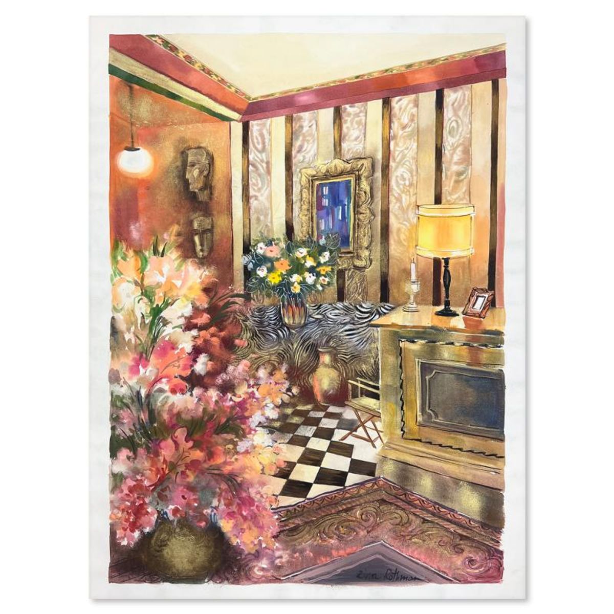 Zina Roitman, Hand Signed Original Painting with Letter of Authenticity.