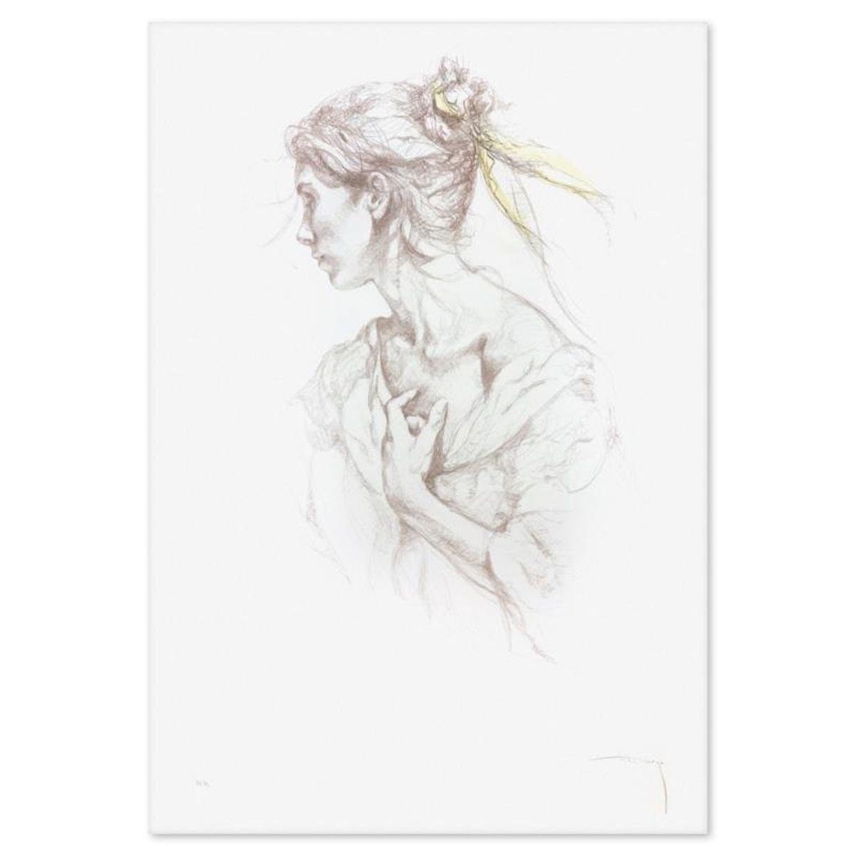 Royo, "Soul" One-of-a-Kind Hand Embellished Printer's Proof on Clay-Board (36" x 25.5"), Numbered 3/5 and Hand Signed with Letter of Authenticity.