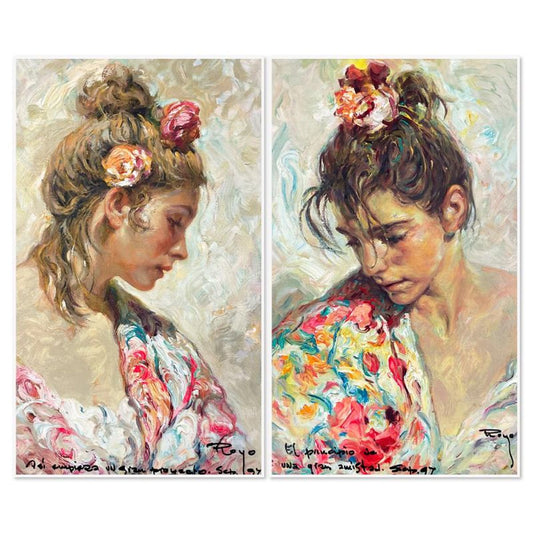 Royo, "Shall (Suite)" Hand Signed Serigraph on Clayboard, Hand Signed with Letter of Authenticity.
