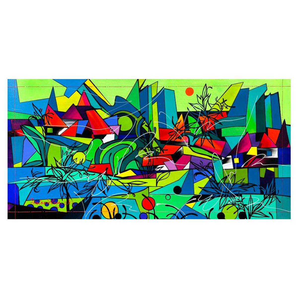 Natalia Sinkovsky, Original Acrylic Painting on Canvas, Hand Signed with Letter of Authenticity.