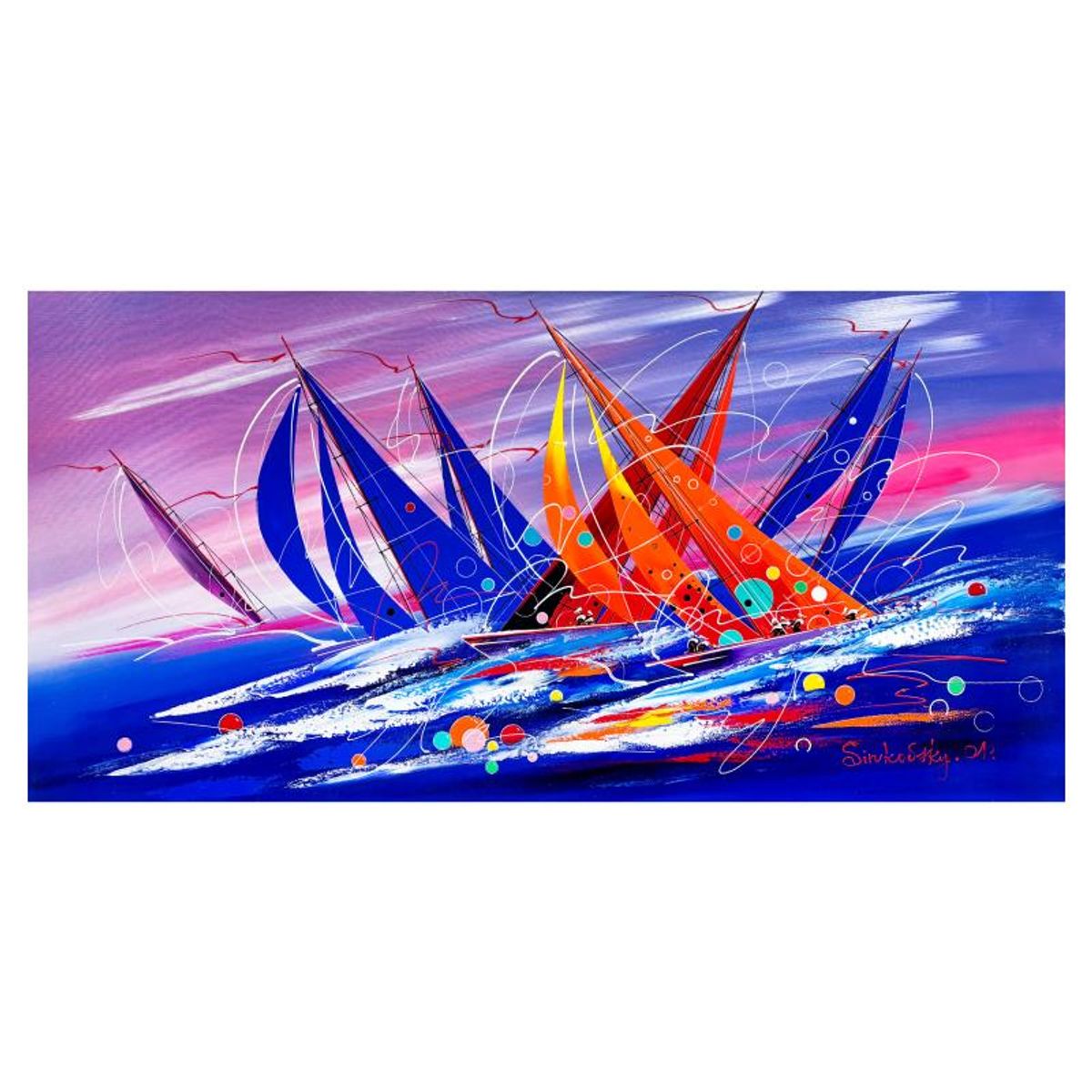 Natalia Sinkovsky, Original Acrylic Painting on Canvas, Hand Signed with Letter of Authenticity.