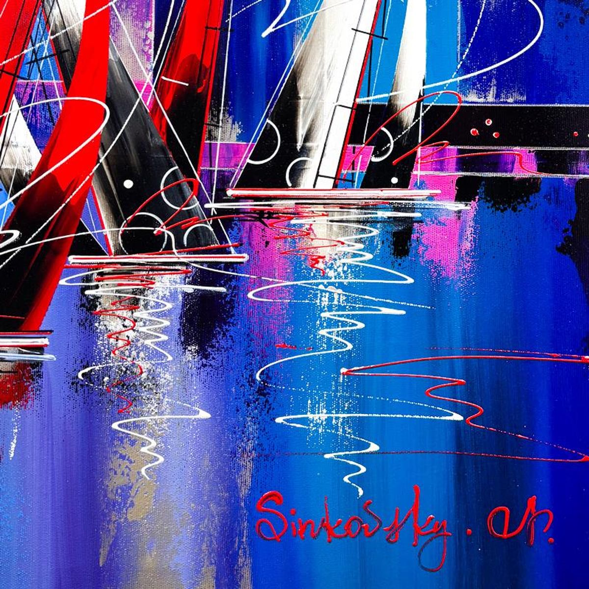 Natalia Sinkovsky, Original Acrylic Painting on Canvas, Hand Signed with Letter of Authenticity.